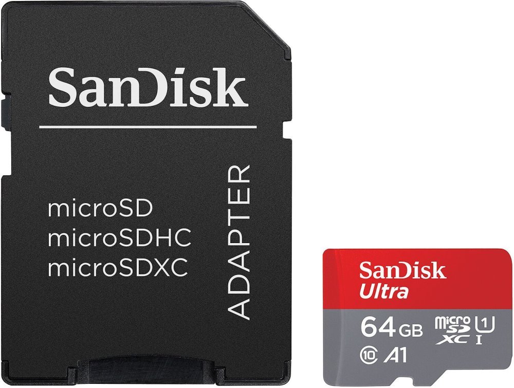 SanDisk Micro SDXC Ultra 64GB + SD adaptér