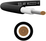 Solární kabel 6mm, 1m, černý