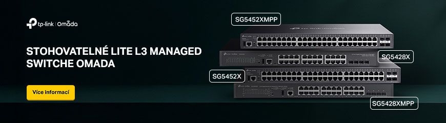 Stohovatelné L3 lite manageed Omada switche