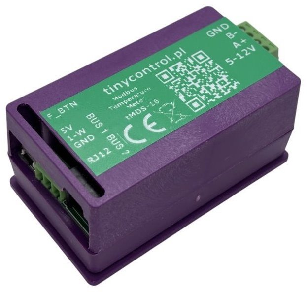 Tinycontrol tMDS-16 Teplotní senzor s Modbus RTU pro LAN controller