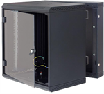 Triton 19" dvojdílný rack 15U/500mm prosklené dveře, černý