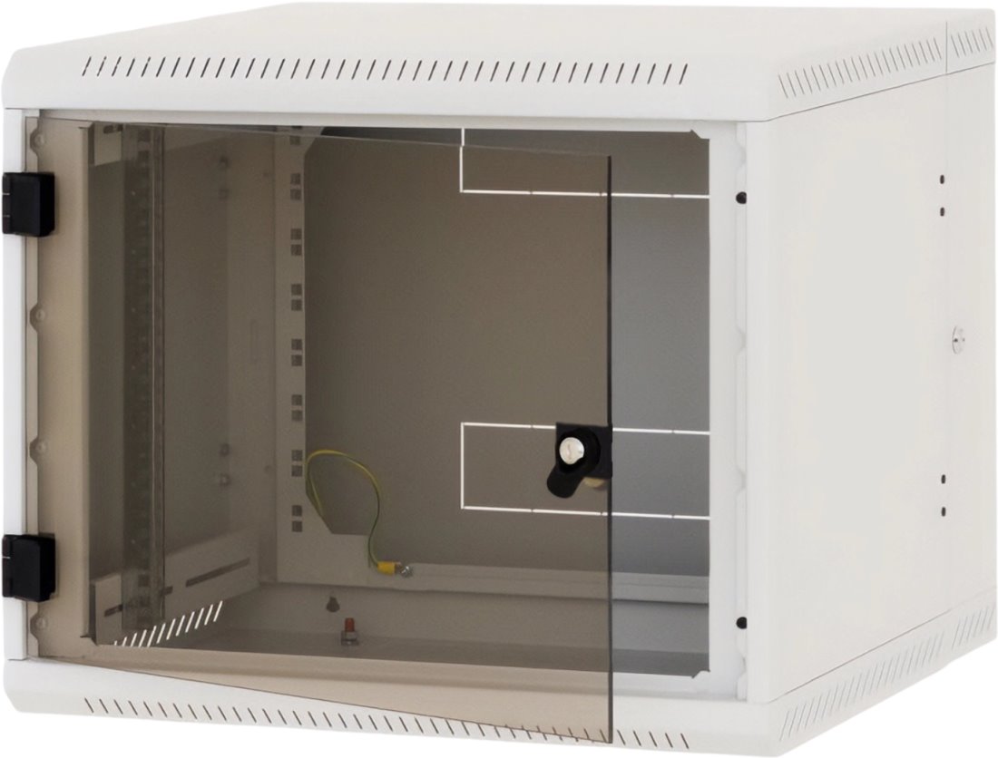 Triton 19" dvojdílný rack 18U/500mm prosklené dveře, šedý