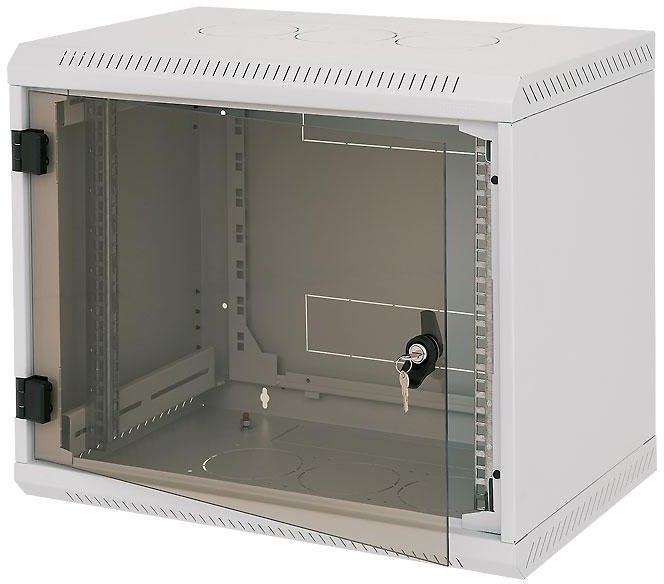Triton 19" jednodílný rack 18U/600mm prosklené dveře, šedý