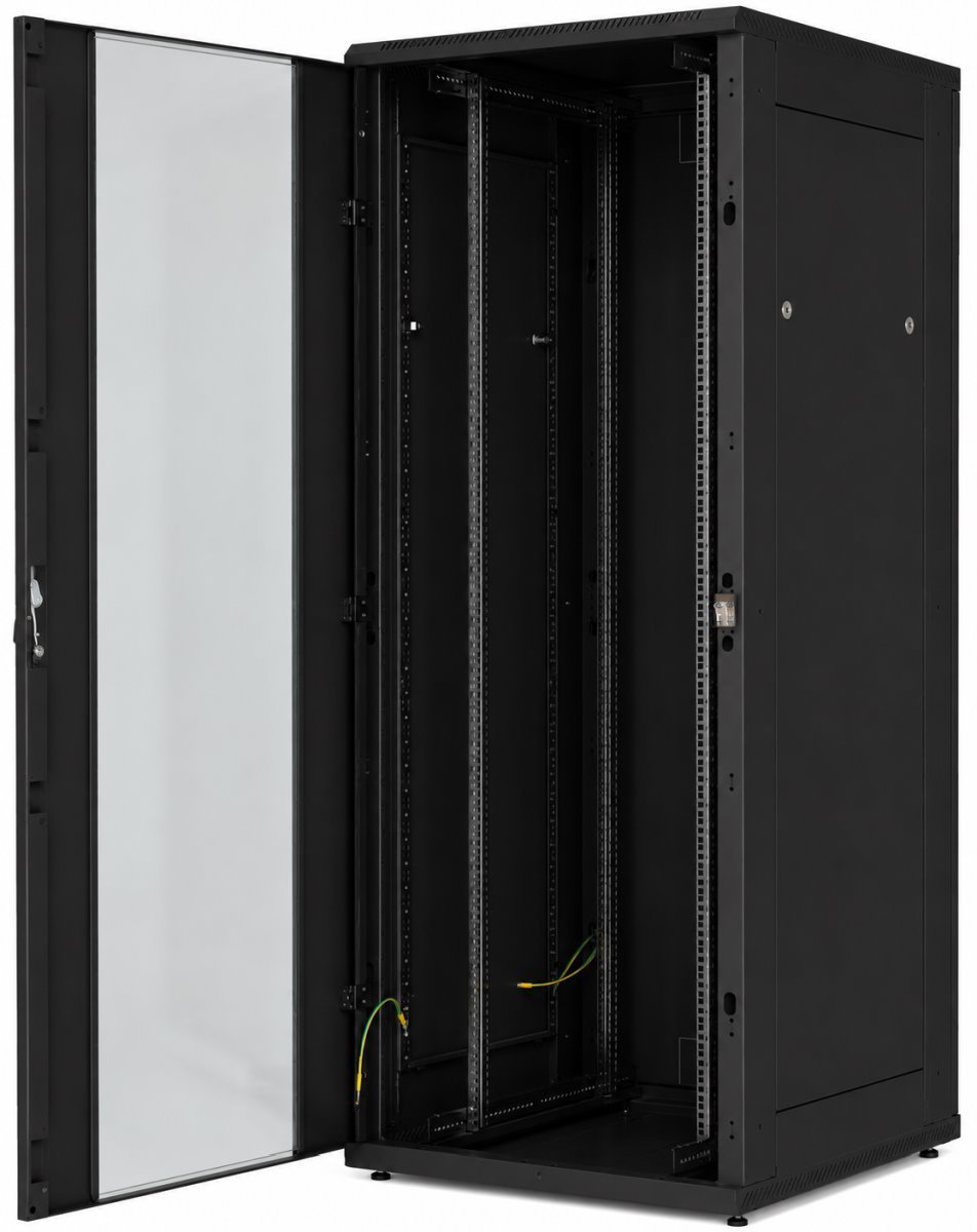 Triton 19" stojanový rack 22U/600x900 prosklené dveře, černý