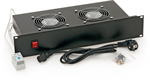 Triton horizontální ventilační jednotka s termostatem RAB-CH-X01-A1, 230V/30W, 2x ventilátory, černá