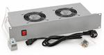 Triton horizontální ventilační jednotka s termostatem RAB-CH-X01-A1, 230V/30W, 2x ventilátory, šedá