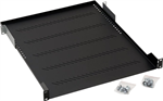 Triton police s perforací 1U/850mm, 19", nosnost 40kg, černá