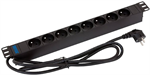 Triton rozvodný panel RAB-PD-X01-A1, 19", 8x 230V, 2m kabel