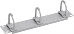 Triton vyvazovací panel RAC-VP-X02-C1, 10", 1U, 3x háček malý, šedý