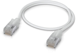 Ubiquiti UniFi Premium Etherlighting patch kabel, 30cm, Cat6A, bílý