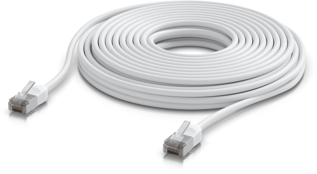 Ubiquiti UniFi venkovní premium Cat6A patch kabel, 12m, bílý