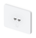 Ubiquiti Univerzální datová zásuvka pro 2 keystone, horizontální, přetíratelná, 4 pack