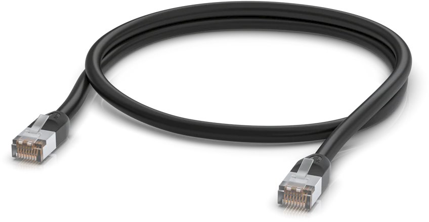 Ubiquiti Venkovní UniFi patch kabel, 1m, Cat5e, černý