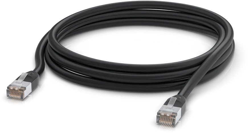Ubiquiti Venkovní UniFi patch kabel, 3m, Cat5e, černý