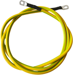 Zemnící kabel žlutozelený s konektory M6 a M8, 16mm2, lanko, 1.5m